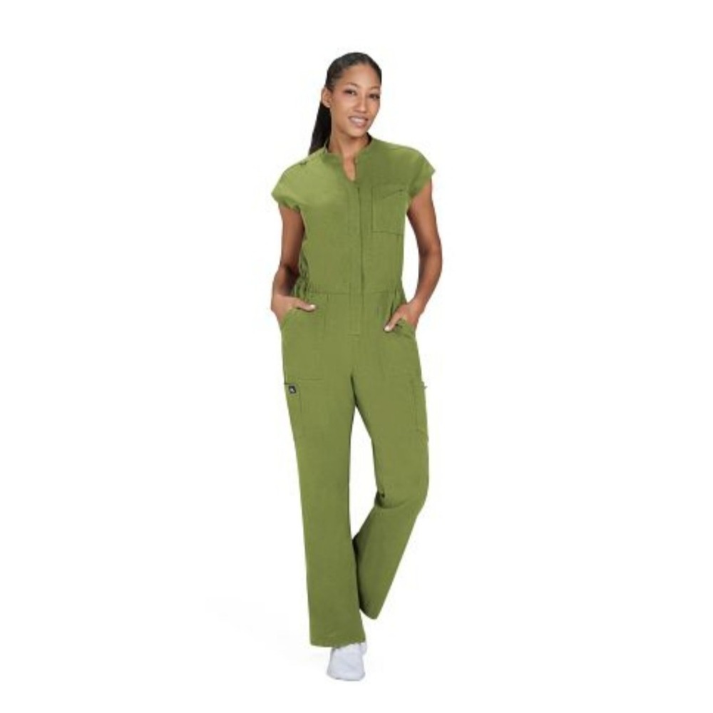 Solis Koi Nurse Medical Womens Work Ripstop Scrubs Anja SZ M Jumpsuit Green